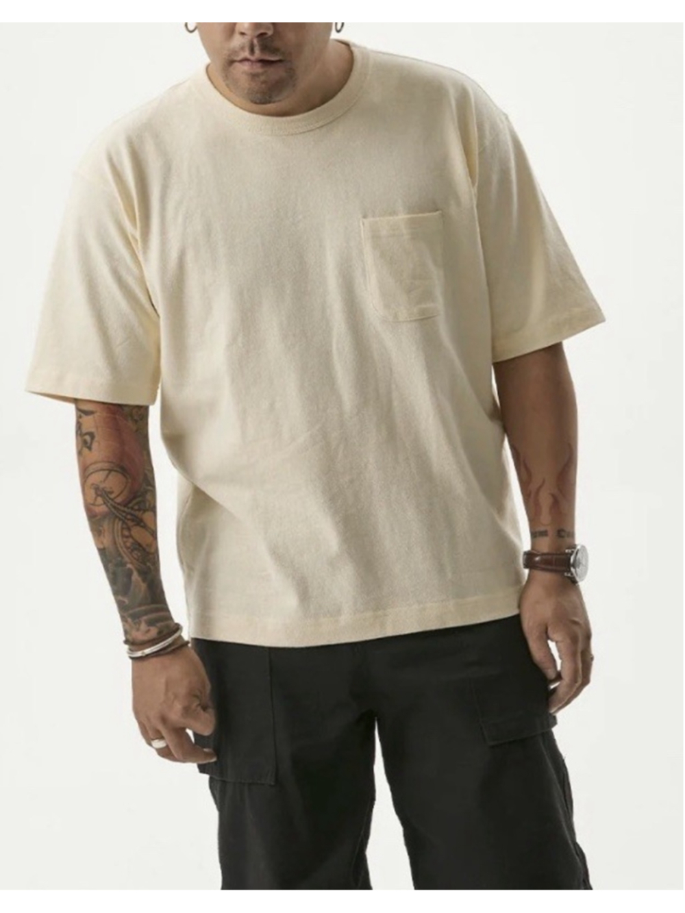 9.8 oz Cotton Classic Pocket T-Shirt - Apricot XXL